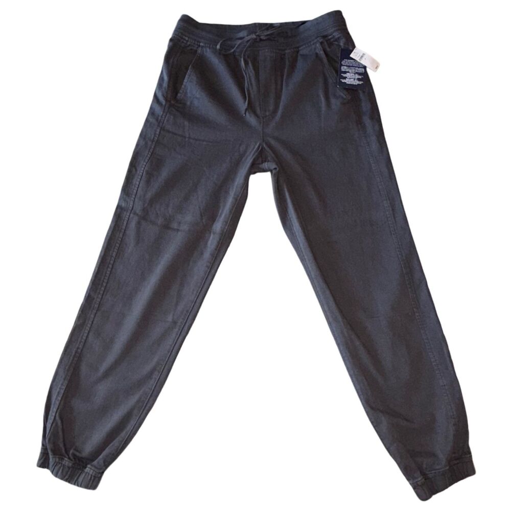 NWT GAP Womens Pull On Gray Khaki Elastic Drawstring Waist Pants Jogger Sz Small